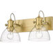 Hines 2 Light 18 inch Brushed Champagne Bronze Bath Vanity Wall Light